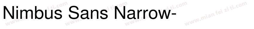 Nimbus Sans Narrow字体转换